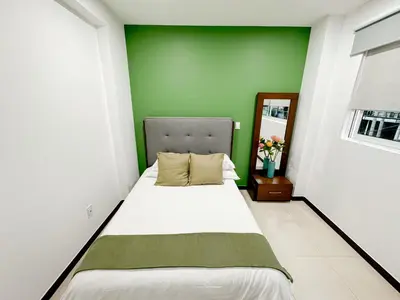 Cama o camas de una habitación en Acogedor y hermoso cerca del Foro Sol, AICM y Coyoacán