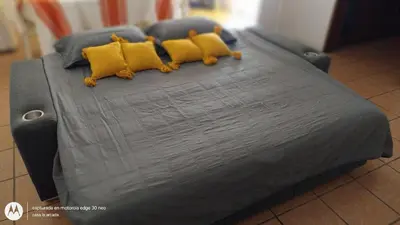 Cama o camas de una habitación en Casa Vacacional La Arcada