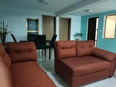 Zona de estar de Departamento San Francisco. 4 personas