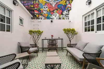 Zona de estar de LOVELY LOFT IN COYOACÁN (FRIDA) by M&I