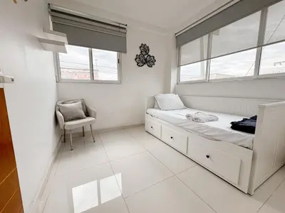 Cama o camas de una habitación en Beautiful Apartment, Airport, Downtown, Foro Sol