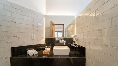 Un baño de Casa Blú Huatulco