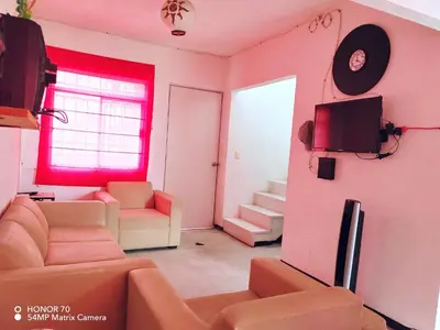 Zona de estar de Hermosa casa a un paso del mar!