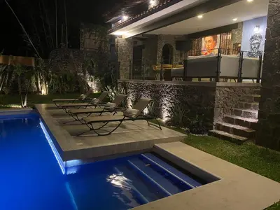 Piscina en o cerca de Casa FRIDA en Pueblo Mágico de Tepoztlán Morelos