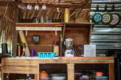 Una cocina o zona de cocina en Posada Corazon Mazunte