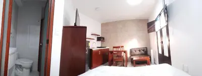 Una cocina o zona de cocina en Lulu'u Índigo (pequeño Índigo)