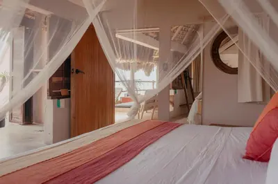 Cama o camas de una habitación en Sebastian de los milagros