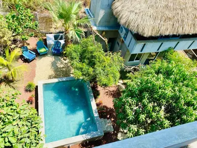 Jardín al aire libre en Casa Real Quetzalcóatl