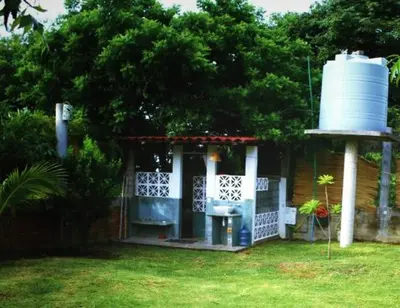 Jardín al aire libre en Casa Real Quetzalcóatl