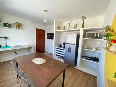 Una cocina o zona de cocina en Ubicación top: Depto. a 3 min de la playa