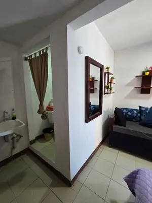 Cama o camas de una habitación en Habitación 2 climatizada cerca de IMSS UMAE