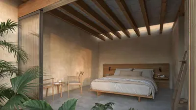 Cama o camas de una habitación en Lunaya