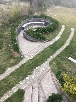 Jardín al aire libre en Hotel las carretas , spa y temazcal