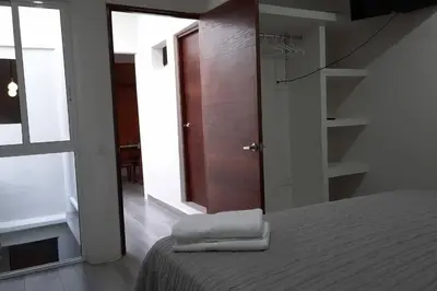 Cama o camas de una habitación en Loft guelaguetza A