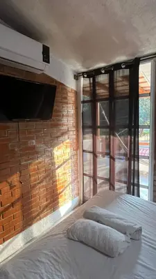 Cama o camas de una habitación en Loft guelaguetza A