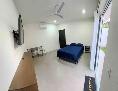 Cama o camas de una habitación en Habitación privada en Huatulco