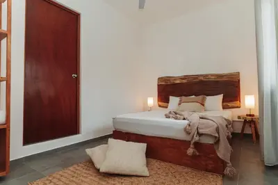 Cama o camas de una habitación en Che Zipolite Hostel & Beach Club