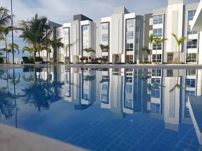 Piscina en o cerca de Bonito departamento planta baja en zona diamante