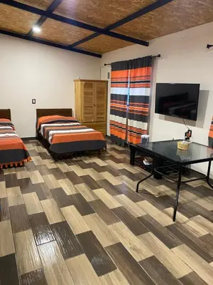 Cama o camas de una habitación en Cabaña San Agustín Etla