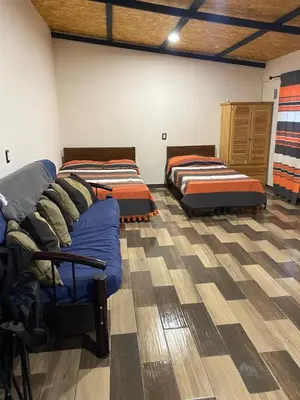 Cama o camas de una habitación en Cabaña San Agustín Etla