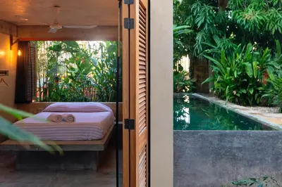 Jardín al aire libre en Agua de Coco