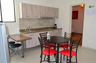 Una cocina o zona de cocina en Hotel del Capitán de Puebla - Vitrales