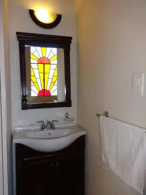 Un baño de Hotel del Capitán de Puebla - Vitrales