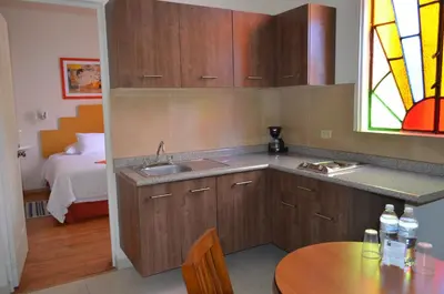 Una cocina o zona de cocina en Hotel del Capitán de Puebla - Vitrales