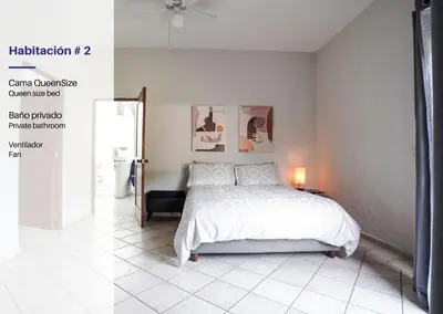 Cama o camas de una habitación en Cozy family house I Pool & Bar l Cuernavaca