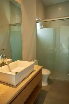 Un baño de Casa Sa a 5 min de la playa en coche