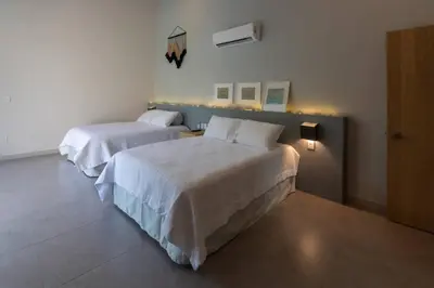 Cama o camas de una habitación en Casa Sa a 5 min de la playa en coche