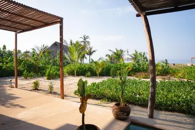 Jardín al aire libre en Mazul Puerto Escondido