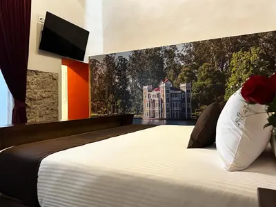 Cama o camas de una habitación en HOTEL BOUTIQUE CASONA 65