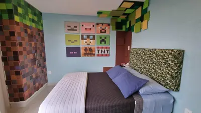 Cama o camas de una habitación en Departamento Zona Gamer Frente al Aeropuerto