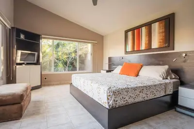 Cama o camas de una habitación en Exclusiva Residencia de Lujo con Alberca Privada