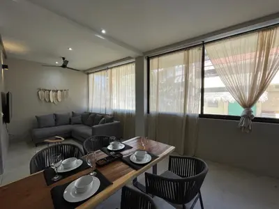 Zona de estar de Rooms Zicatela