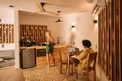 Una cocina o zona de cocina en Quiote Quiote