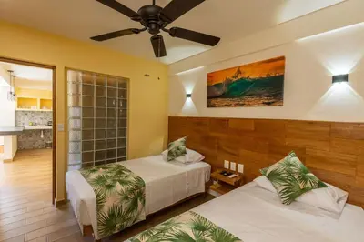 Cama o camas de una habitación en Condominios Brisas del Mar