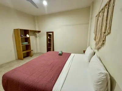 Cama o camas de una habitación en Casa Zianda - Departamentos en Puerto Escondido