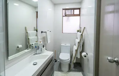 Un baño de Casa Cielo