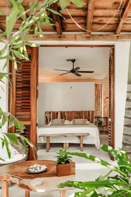 Cama o camas de una habitación en Casa Chula Hotel Boutique Frente al Mar