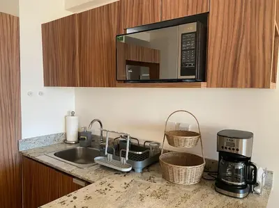 Una cocina o zona de cocina en 9nopiso Vista al Mar con 3 Albercas con Gym y Playa