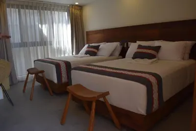 Cama o camas de una habitación en Punta Agave Suites