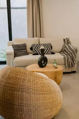 Zona de estar de Punta Agave Suites