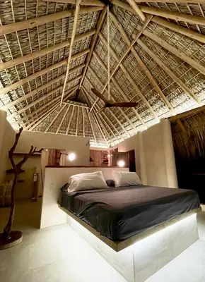 Cama o camas de una habitación en Madre Selva