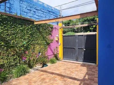 Jardín al aire libre en Casa azul