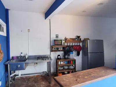 Una cocina o zona de cocina en Casa azul