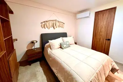 Cama o camas de una habitación en Vista al Mar y Confort 3 Albercas Gym & Playa