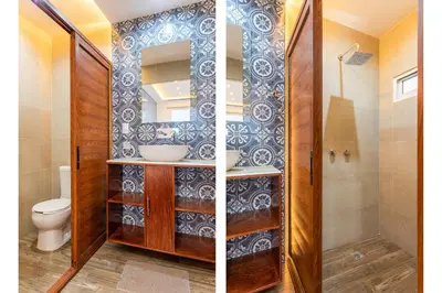 Un baño de Casa Dos Lunas