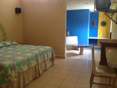 Cama o camas de una habitación en Hotel Hacienda Prom
